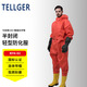 TELLGER/TELLGER semi-enclosed light chemical protective clothing PVC one-piece acid and alkali resistant chemical anti-virus clothing raw secondary protective clothing thickened one-size-fits-all 42 size boots