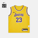 Nike (Nike) Offizielle Jungen Los Angeles Lakers LeBron James Ikon NBA Baby Jersey Fall HF7717 728 Amarillo Yellow 100 3t