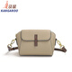 Kangaroo (KANGAROO) high-end top layer cowhide small bag women's bag real leather 2024 new trendy autumn shell bag versatile one-shoulder crossbody bag black