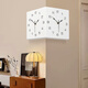 Zhuangshu reloj de pared de doble cara esquina de moderno simple de moda personalizada esquina de reloj de reloj silencioso pared de reloj de dos lados 9195 blanco