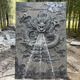 Kangxinya stone water fountain sculpture hotel courtyard wall pendant bluestone relief faucet spitting water fountain decorative ornaments custom made