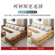 Muyouting solid wood sofa for winter and summer use solid wood modern Chinese style small apartment living room with storage rural wood sofa combination 1+2+3+coffee table+2 square tables+TV cabinet