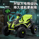 Yubeijia children can ride four-wheeled electric car for adults and can drive boys and children toys remote control children's car off-road vehicle ATV light orange (self-driving/remote control + powerful drive) cool light + Bluetooth music