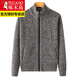 Padre de cardigan de lana de mediana edad de cardigan de cardigan de cardigan de cardigan de cardigan con vellón con otoño espesado e invierno suéter de gran tamaño para ropa de mediana edad y ancianos A2 Camel 3xl recomendado 160-180Jin [Jin equivale a 0,5 kg]
