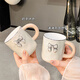 Xibaisheng Light Luxury Cup Set Home Living Room Hospitality Ceramic Kettle Cup Housewarming Wedding Gift Tea Set Complete Set High-end Cream Feng Shui Set 6-piece Gift Box 1408