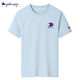 Champion verheißungsvoll offizielle Trendy-Markenpaare aus Baumwoll-Outfit runden Hals Kurzarm Männer und Frauenstil-Sorte T-Shirt Frauen halbärmelte Top 6621 Pure Cotton-Purple 2xl 155-170jin [Jin gleich 0,5 kg]