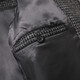 七匹狼（SEPTWOLVES）夹克男立领羊毛外套男士冬季黑白小格纹毛呢防风衣男装商务上衣 001(黑色) 175/92A(XL)