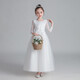 Dev Ake children's dress girl princess skirt high-end long skirt small host piano performance evening dress big boy middle school student CW683 long white 150 (suggested 61-70 Jin [Jin equals 0.5 kg])