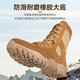 New Brown Combat Boots Men's Ultra-Light High Top Side Zipper Combat Boots Breathable Anti-Slip Brown Combat Boots Waterproof New Combat Boots Super Fiber Style 42