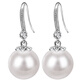 Qlady imitation pearl earrings, feminine, high-end, silver earrings, earrings, 2025 earrings, birthday gift for wife