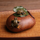Hundred-year-old Yixing original ore purple clay tea pet ornament frog can be raised by the famous master Chen Zhen fully handmade tea play creative Kung Fu tea set with collection certificate