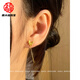 Fat Donglai's same style 18k gold tassel ear wire smart fairy butterfly earrings Women's gold and silver bow earrings smart butterfly tassel earrings