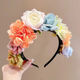 Beautifully made children's imitation hairpin Hanfu garland hair accessories girl flower headband ethnic style little girl hairpin headband fairy garland 1 hairpin flower headband (random color)
