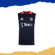 adidasADIDAS阿迪达斯曼联足球运动比赛无袖训练球衣成人男IT2019 深靛蓝IT2019 A/S （125-140斤）