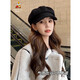 Scarecrow (MEXICAN) beret hat for women new fashion versatile face-showing small octagonal hat newsboy trend beret hat fashionable black one size