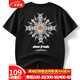 Denon Supreme kurzärmelige T-Shirt für Männer und Frauen Modemarke Sommer chinesischer Stil Phoenix Sticked Lose Kurzärmer T-Shirt T681 Schwarzer XL-Code (Empfohlen 135-155jin [Jin gleich 0,5 kg]))