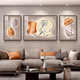 
Aohan Light Luxury Living Room Decoration Painting Abstract Triptych Modern Simple Sofa Background Wall Hanging Painting Wall Atmospheric Wall Wall Painting JD14079 Left and left 40*60 80*60 Crystal porcelain diamond-inlaid aluminum alloy black frame