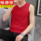 HENGYUANXIANG MEN'S SUMME sans manches glaciaire Silk Cool Veste's Veste's Cotton V-Neck White White Sports Fitness Couleur Couleur de couleur Black 601 Couleur continue V Vest 3xl (190) -
