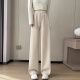 Red Dragonfly Versión estrecha Pantalones para mujeres 2025 Spring y otoño Nuevos pantalones casuales para mujeres Plus Velvet Spring Sports Pantalones rectos 689# Off-White Nine Point-más Velvet Super Soft Velvet l