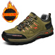 
Winter Camel Men's Shoes Clearance and Fleece Warm Cotton Shoes Men's Soft Sole Anti-Slip Outdoor Leisure Waterproof Mountaineering Shoes Military Green [Fleece] ST14099XW 43