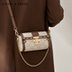 CinvaiKrose小c&k秋冬包包女2024新款斜挎包圆筒链条包通勤单肩 卡其配棕 送闺蜜女朋
