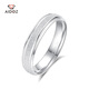 Aido diamond pt950 platinum ring for couples, platinum years of companionship, ring for men and women, wedding ring, 8#, about 3.30 grams, more refunds according to actual hair, less compensation