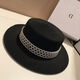 Skonwat acheter un chapeau haut de gamme français pour les femmes en été m étiquette paille chapeau hepburn style perle plat chapeau soleil