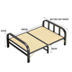 L/s sábanas plegables para la cama para el almuerzo en el hogar. Doble camisa de madera maciza Campo de cama de cama simple acompañante Campo silencioso de madera maciza reforzada 1.5*2 metros BGC866
