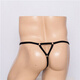 Men's thong with one strap sexy transparent bag gun bullet separation iron ring tassel lace physiological underwear men's sex toys white one size red