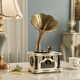 Otieno Antique Vinyl Phonograph Decoration Mini Charging Bluetooth Speaker Retro Birthday Gift Home Ornament Brown Plug-in Rechargeable Free Music USB Disk