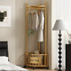 Wooden bottle corner clothes hanger floor-standing bedroom home clothes hanger corner clothes hanger simple clothes hanger light luxury coat rack cream white