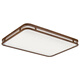 Cobre Heart Muyun NUEVA Luz de techo chino Espectro completo Protección de la vista Sala de estar Ligera de la luz de la luz del centro del centro de la nuez negro inteligente J9898 46*46 cm Spectrum completo de tres colores Dimming Dimming