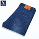 Jeans de Kangaroo (Daishu) para hombres en primavera y otoño Nuevo estilo para mediana edad y jóvenes de la cintura alta delgada Fit Free Free Iron Business Casual Men's pantalones Hx687 Azul 38