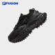 Fila Fusion Fila Modemarke Harte Süßigkeiten Männer Schuhe Winter dicker Sohle Erhöhung Schuhe Sneaker Schwarz Daddy Schuhe Auto Schwarz/Schwarz-SB 40.5