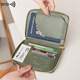 GPHF German new RFID anti-demagnetization passport bag cover zipper travel passport clip multi-function storage certificate bag card bag new dark blue