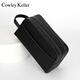 Cowley Keller Wallet Herrengeschäftskupplung Tasche große Kapazität gewebte Handtasche Casual Fashion Doppel Reißverschluss Handtasche Herren Handy -Tasche Schwarz 27*10*15 cm