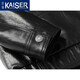 
Kaiser (KAISER) genuine leather leather jacket for men Hepburn grade goat leather jacket vertical lapel motorcycle leather jacket young commuter business jacket black XL (175) (suitable for 120-140Jin [Jin equals 0.5 kg])