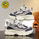 G.Duckkids Little Yellow Ente Offizielle echte Mädchen zweite Baumwollschuhe Winter plus Samtschuhe Mädchen Dad Schuhe Casual Children's Sports Schuhe 6167 Khaki (Leder -Single -Schuhe) 34 Innere Länge ungefähr 21,3 cm