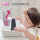 Baoli Children's piano one year old baby toys electronic piano girl musical instruments 3-6 years old can play birthday gifts 37 key music electronic piano + stool [pink]