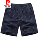 Pierre Cardin Summer Coton Shorts pour 5 points en ligne de grande taille Lâche grande taille Grand short imprimé plage décontractée à cinq points Mid-pant