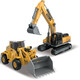 Steelliwei Ingeniería de aleaciones para niños Simulación de juguetes Toy Model Vehicle Excavador de vehículo Excavador de aleación de regalo de niño + excavadora + elevadora