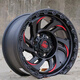 Xnxr Scorpion Offroad 18-Zoll-Tank 400 Räder 300 Ranger Palazzo Tantra LC250 Harvard H9 Cannon FJ FJ Fierce Horse A723 Sub-Black-Mahlen aus dem unterschwarzen roten Banner 18-Zoll 8.5j