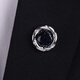 VanCalen brooch men's retro deep blue round starry sky stone high-end atmospheric suit suit pin brooch buckle vast starry sky stone (silver) brooch corsage