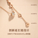 Laura Figure 18K color gold small waist necklace for women, rose gold pendant, Valentine's Day birthday gift for girlfriend and wife, light luxury classic small waist necklace, free engraving