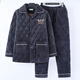 Talihong Hunan Provincial Clothing Men Pajamas Thickened in Winter with velvet Daddy's Three-layer Cotton Jacket Coral Fleece Keep Warm Middle-aged and Elderly N9921M Gray Milk Fleece Upgrade Thickened L Size (100-120Jin [Jin equals 0.5 kg])