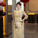 Zhiji xiUhe Hochzeitsbraut Hochzeitskleid 2025 Neue Champagner Farbe Neues chinesisches Hochzeitskleid Toast Drache und Phoenix Kleid Hochzeitskleid Hf008 m