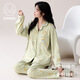 
Catman (MiiOW) pajamas with breast pad for women pure cotton spring and autumn 2024 new thin long sleeves for outside sweet home clothing set LMSJ753 L