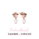 PANDORA Lucky Star Series One Piece Pearl Star Earrings Rose Gold Birthday Gift for Girlfriend