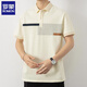 Camiseta de manga corta de rayas rayas Romon para hombres en verano 2025 NUEVO NEGOCIO CAMISO DE POLO CASA DE POLO JUVITU