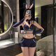 Weibliche Polizistin sexy Uniform Rabbit Sheriff Cos Halloween Unterwäsche Minirirt exponiert B Outdoor Verführung Weihnachten 3879 sexy Schlachtrobe